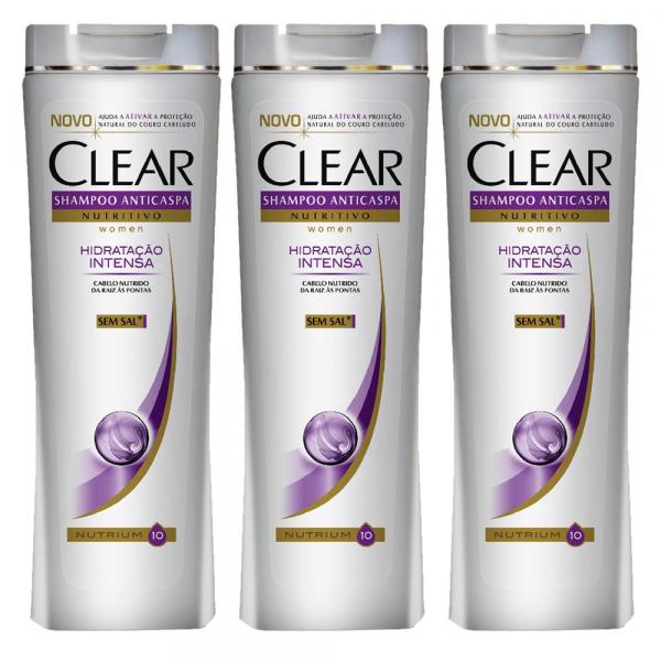 Kit 3 Shampoo Clear Hidratação Intensa 200ml