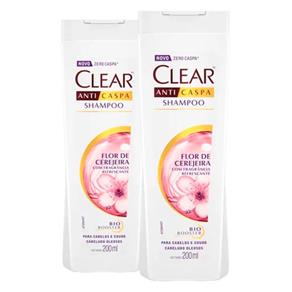 Kit 2 Shampoo Clear Woman Flor de Cerejeira 200ml