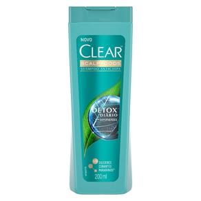 Kit Shampoo Clear Women Anticaspa Detox Diário 200ml com 12UN