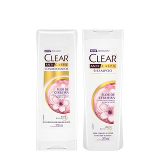 Kit Shampoo Clear Women Anticaspa Flor de Cerejeira + Condicionador Leve Mais e Pague Menos