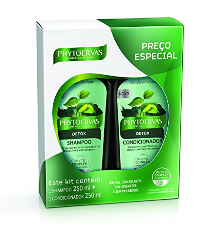 Kit Shampoo com Condicionador Detox, Phytoervas, Verde