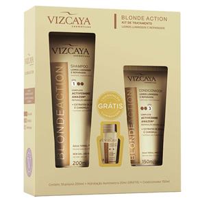 Kit Shampoo + Condicionador + Ampola Vizcaya Blonde Action