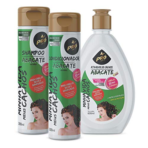 Kit Shampoo + Condicionador + Ativador de Cachos Pró Cachos - Abacate