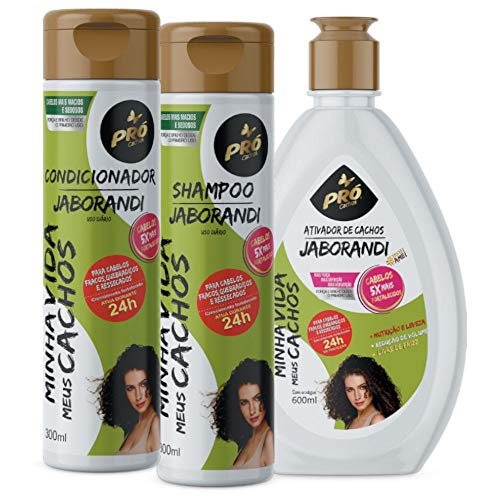 Kit Shampoo + Condicionador + Ativador de Cachos Pró Cachos - Jaborandi