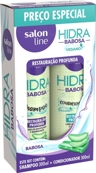 Kit Shampoo + Condicionador Babosa 300ml Hidra Salon Line
