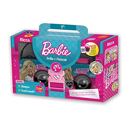 Kit Shampoo + Condicionador Barbie Ricca Brilho e Proteção 250ml