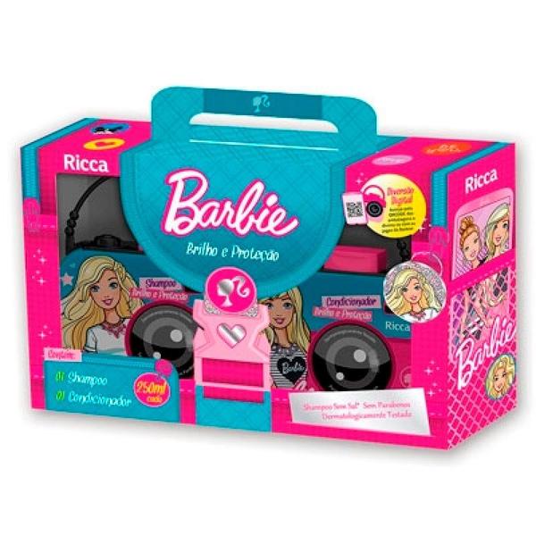 Kit Shampoo + Condicionador Barbie Ricca Brilho e Proteção 250ml