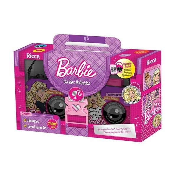 Kit Shampoo + Condicionador Barbie Ricca Cachos Definidos 250ml