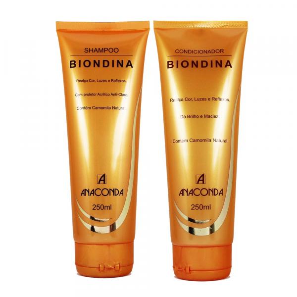 Kit Shampoo Condicionador Biondina 250ml - Anaconda