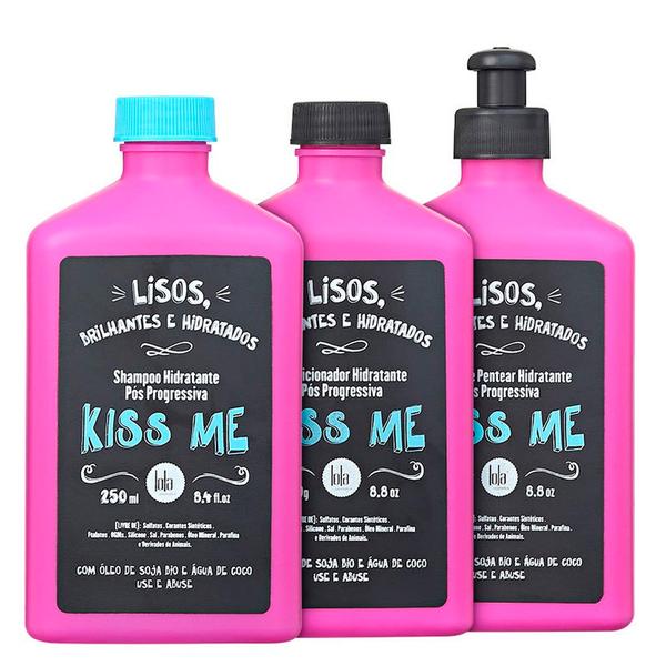 Kit Shampoo + Condicionador + Creme para Pentear Lola Cosmetics Kiss me