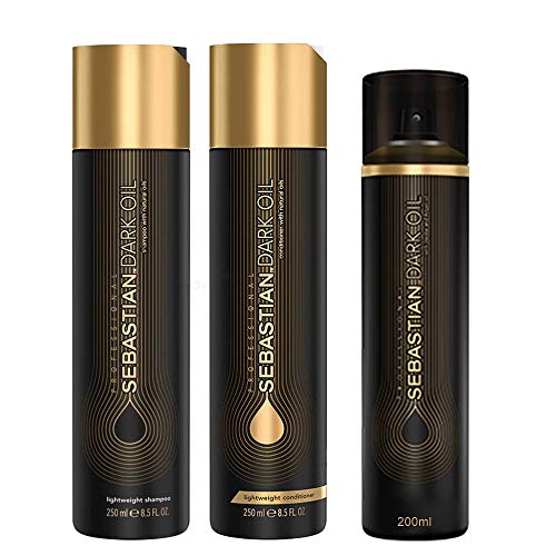 Kit Shampoo Condicionador e Condicionador Á Seco Sebastian Professional Dark Oil