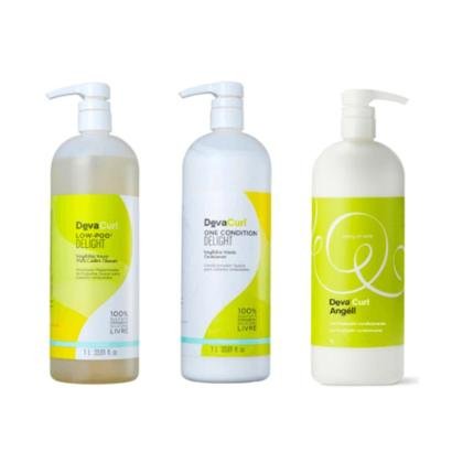 Kit Shampoo, Condicionador e Gel Finalizador Deva Curl