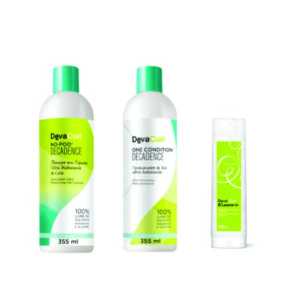 Kit Shampoo Condicionador e Leave-in Deva Curl