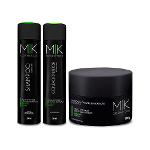 Kit Shampoo, Condicionador e Máscara Efeito Liso - Mk Cosmetic