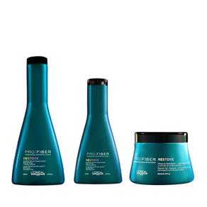 Kit Shampoo Condicionador e Máscara L`oréal Pro Fiber Restore