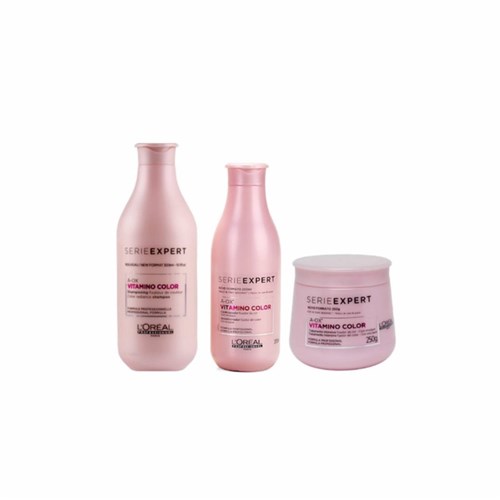 Kit Shampoo Condicionador e Máscara L'oréal Vitamino Color