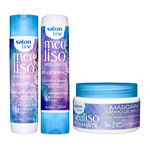 Kit Shampoo Condicionador E Máscara Meu Liso #brilhante - Salon Line