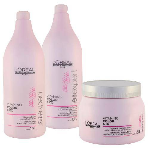 Kit Shampoo Condicionador e Máscara Vitamino Color Aox - Loréal Professionnel
