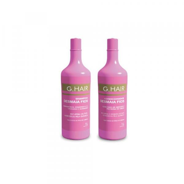 Kit Shampoo + Condicionador G Hair Desmaia Fios - 1L - G.hair