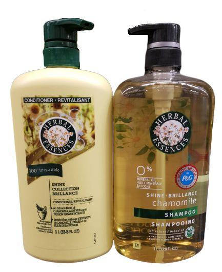 Kit Shampoo Condicionador Herbal Essences Shine Brillance1 Litro