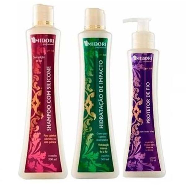 Kit Shampoo + Condicionador Impacto + Protetor Fios Midori