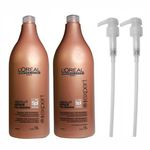 Kit Shampoo Condicionador L'oréal Absolut Repair Pós Química (1,5l) E Válvulas Pump