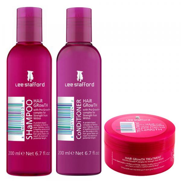 Kit Shampoo + Condicionador + Máscara Capilar Lee Stafford Hair Growth