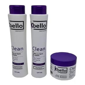 Kit Shampoo Condicionador Mascara Clean Kbello
