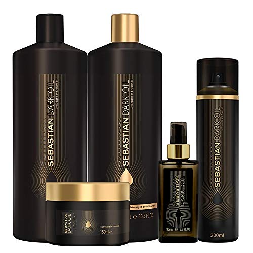 Kit Shampoo Condicionador Máscara e Condicionador à Seco e Óleo Sebastian Professional Dark Oil
