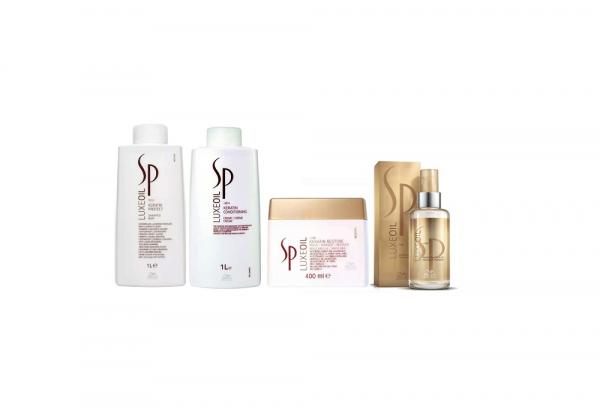 Kit Shampoo Condicionador Máscara e Elixir Reconstructive Sp Luxe Wella