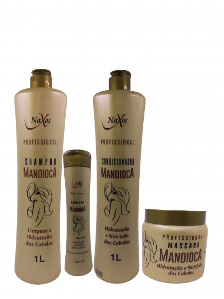 Kit Shampoo + Condicionador + Mascara Mandioca + Brinde - Naxos