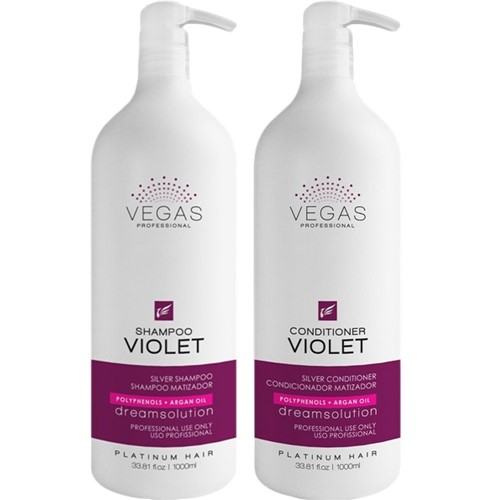 Kit Shampoo + Condicionador Matizador Violet 2X1000Ml Vegas Profession...