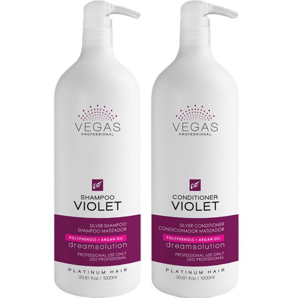 Kit Shampoo + Condicionador Matizador Violet 2x1000ml Vegas Professional