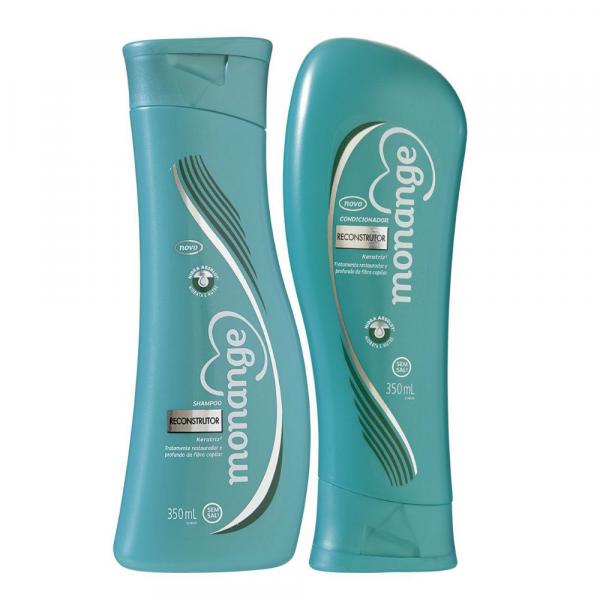 Kit Shampoo + Condicionador Monange Reconstrutor 350ml