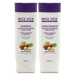 Kit Shampoo + Condicionador Nick & Vick Nutri-Hair Cachos Definidos e Sem Frizz Kit