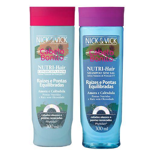 Kit Shampoo + Condicionador Nick Vick Nutri-Hair Raízes e Pontas Equilibradas
