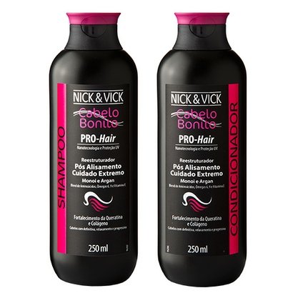 Kit Shampoo + Condicionador Nick & Vick Pro-Hair Reestruturador Kit