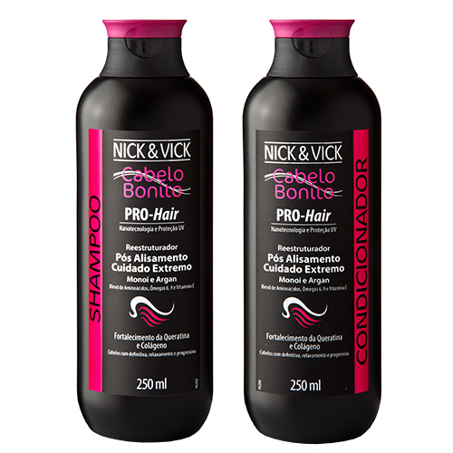 Kit Shampoo + Condicionador Nick Vick Pro-Hair Reestruturador