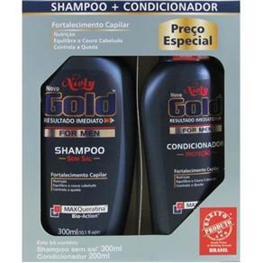Kit Shampoo + Condicionador Niely Gold 300ml For Men