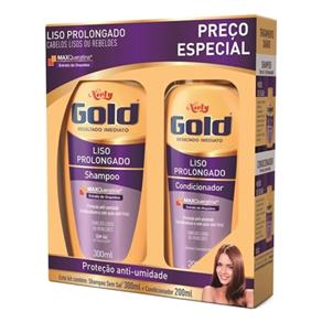Kit Shampoo + Condicionador Niely Gold 300ml Liso Absoluto