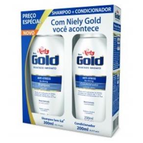 Kit Shampoo + Condicionador Niely Gold Anti-Stress