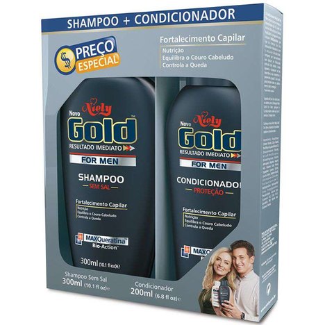 Kit Shampoo + Condicionador Niely Gold For Men