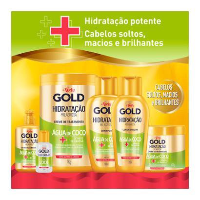 Kit Shampoo + Condicionador Niely Gold Hidratação Milagrosa Água de Coco Kit