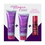 Kit Shampoo + Condicionador + Oleo Disciplinante Keeping Liss Liso Magico Lowell (3 Produtos)