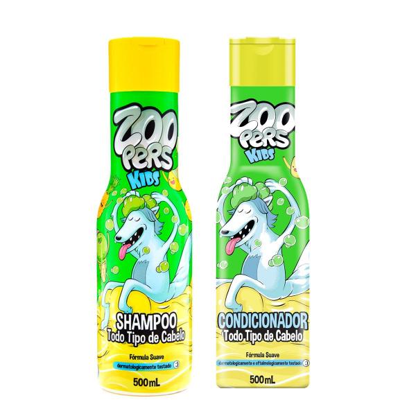 Kit Shampoo + Condicionador para Todos os Cabelos Zoopers - Zoopers Kids