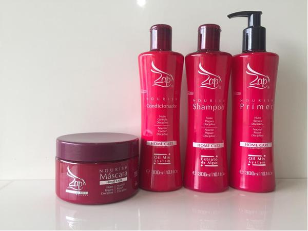 Kit Shampoo Condicionador Primer e Máscara Nourish Home Care Zap - Zap Cosméticos