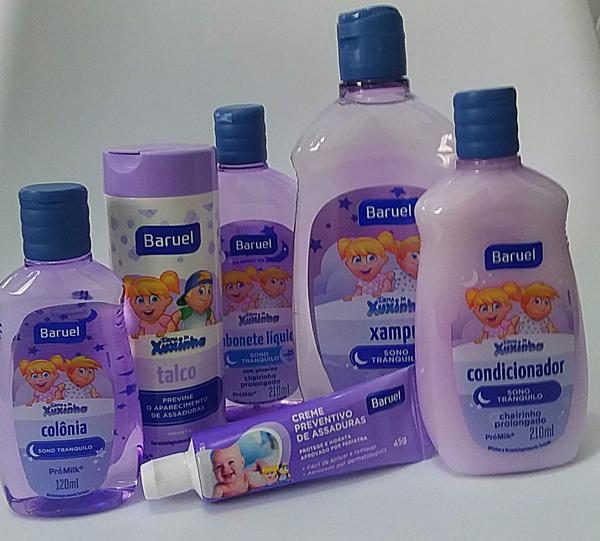 Kit Shampoo, Condicionador, Sabonete Líquido, Colônia, Creme para Prevenir Assadura e Talco Baruel