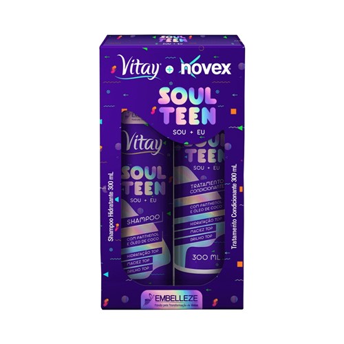 Kit Shampoo + Condicionador Soul Teen Vitay Novex 600ml
