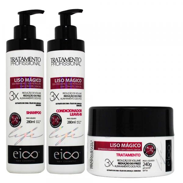 Kit Shampoo Condicionador Tratamento Liso Mágico - Eico