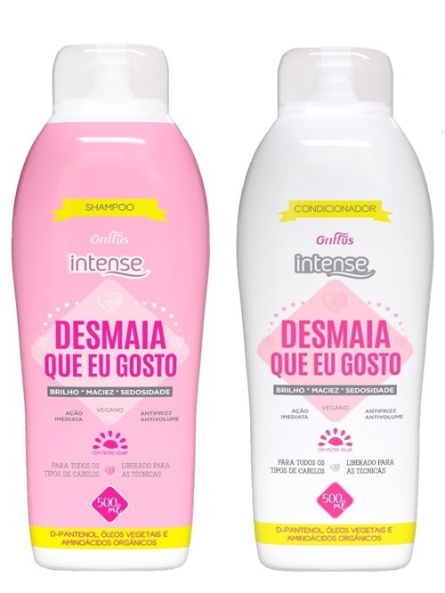 Kit Shampoo + Condicionador Vegano Desmaia que eu Gosto Intense Griffu...
